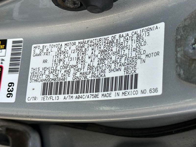 2013 Toyota Tacoma 2WD Double Cab LB V6 Automatic PreRunner - 23049131 - 20