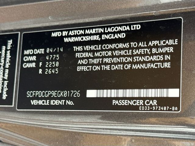 2014 Aston Martin Vanquish 2dr Volante - 22995957 - 38