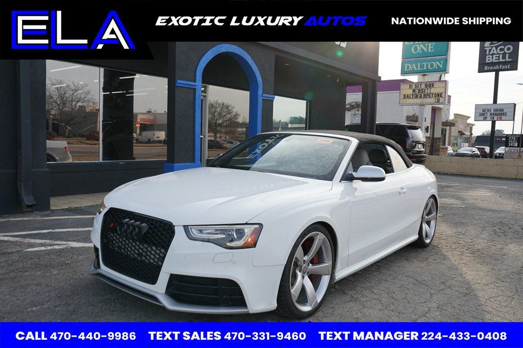 2014 Audi RS 5 Cabriolet CARBON SERVICE COMPLETED AT AUDI STORE! LOOK AT CARFAX CLEAN CAR - 22969374 - 1