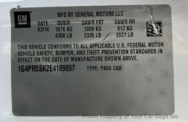 2014 Buick Verano 4dr Sedan Convenience Group - 23038881 - 26