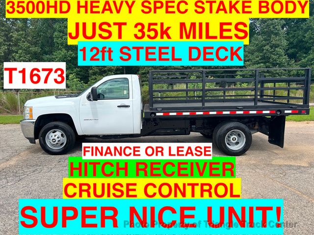 2014 Chevrolet 3500HD 12 FOOT STAKE BODY JUST 35k MILES SUPER NICE UNIT! CRUISE CONTROL! HITCH! - 22808478 - 0