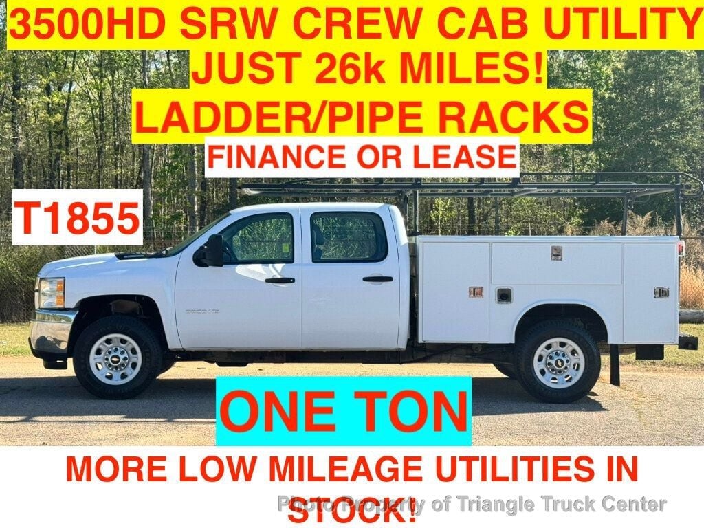 2014 Chevrolet 3500HD JUST 26k MILES! CREW CAB UTILITY SRW! +LADDER/ PIPE RACK FINANCE OR LEASE! - 23002306 | Video 1