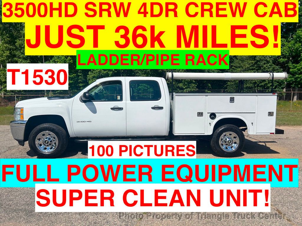 2014 Chevrolet 3500HD ONE TON JUST 35k MILES CREW UTILITY BODY +SUPER CLEAN!  SRW ONE TON TRUCK! FINANCING! - 22412904 - 0