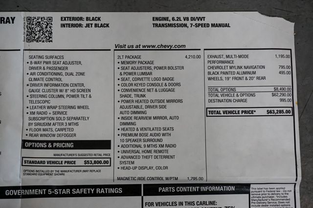 2014 Chevrolet Corvette Stingray Corvette 2LT Z51 Perf Pkg 7-Speed 1-Owner - 23040256 - 86