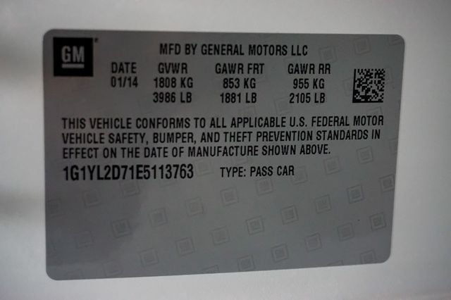 2014 Chevrolet Corvette Stingray *Stingray Z51 3LT* *7-Speed Manual* - 22965361 - 18