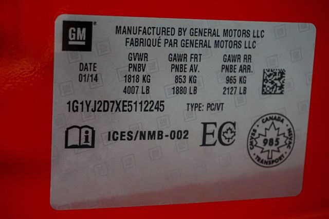 2014 Chevrolet Corvette Stingray *Z51 2LT* *7-Speed Manual* - 22942344 - 18