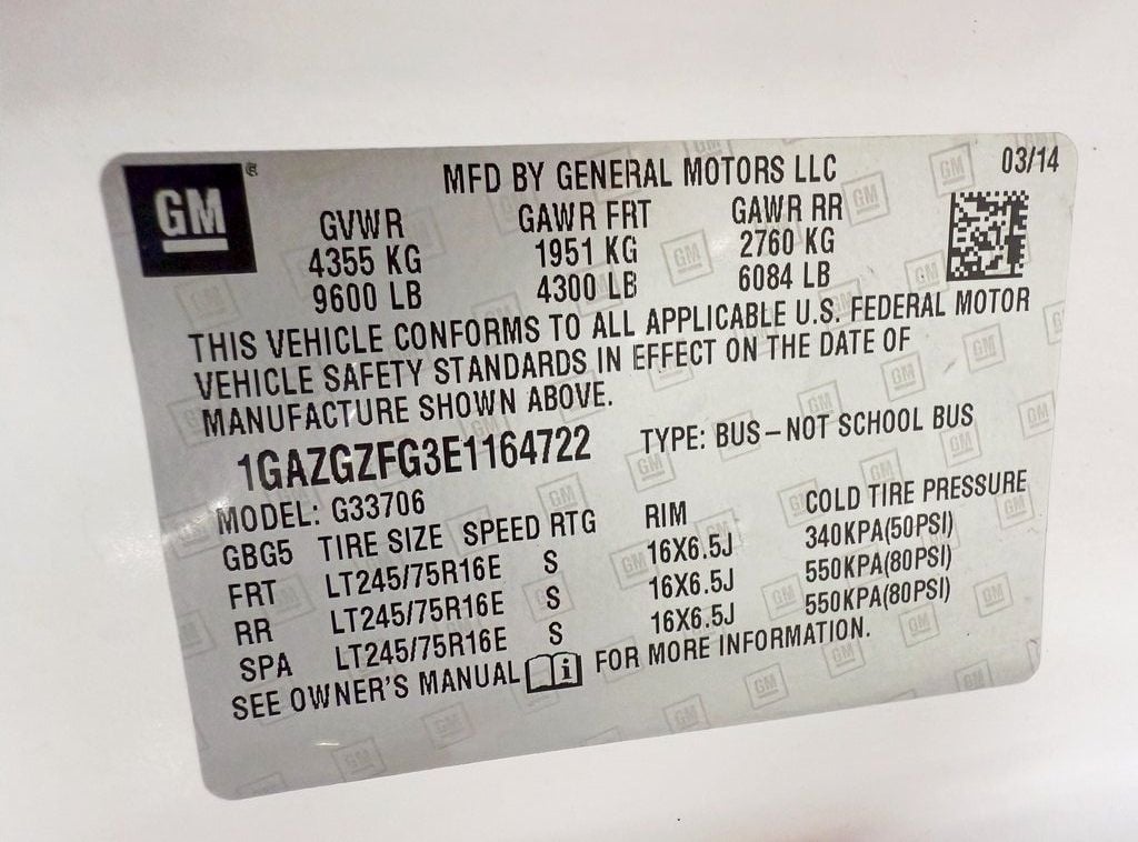 2014 Chevrolet Express Passenger RWD 3500 155" LS w/1LS - 22899717 - 28