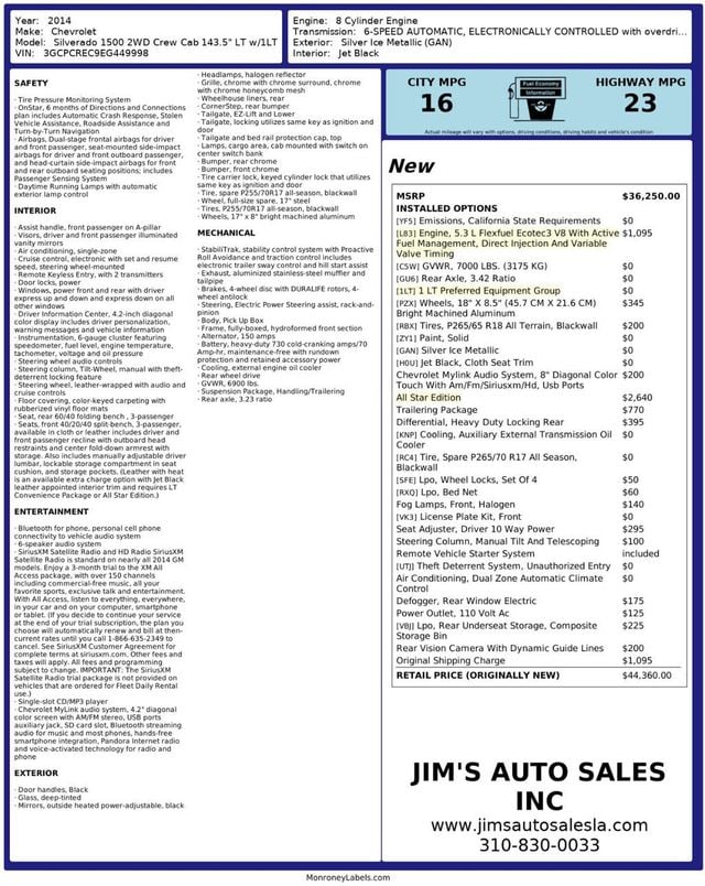 2014 Chevrolet Silverado 1500 Crew Cab LT All Star Edition Trailering Pkg - 22902971 - 8