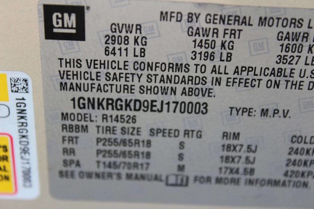 2014 Chevrolet Traverse FWD 4dr LT w/1LT - 22970256 - 10