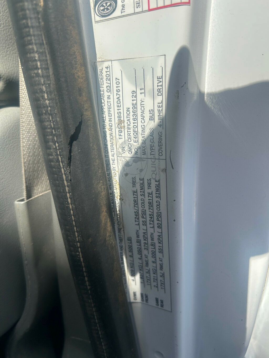 2014 Ford E350 EXTENDED 15 PASSENGER VAN 4X4 QUIGLEY CONVERSION - 22419239 - 48
