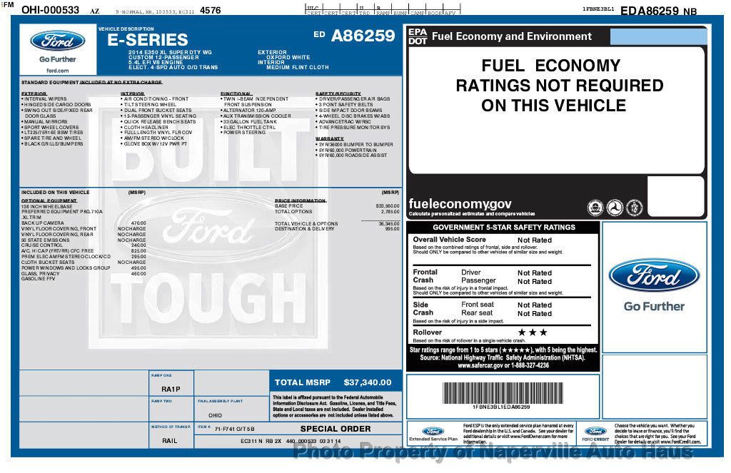 2014 FORD E-350 - Image 17
