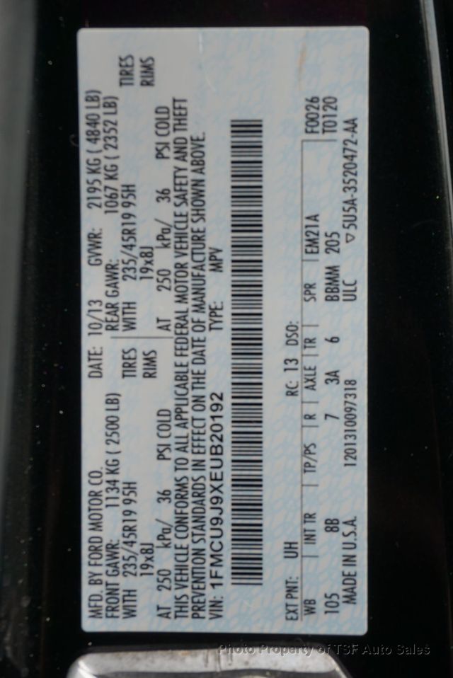 2014 Ford Escape 4WD 4dr Titanium PANO ROOF LEATHER HEATED SEATS REAR CAMERA  - 23013830 - 33