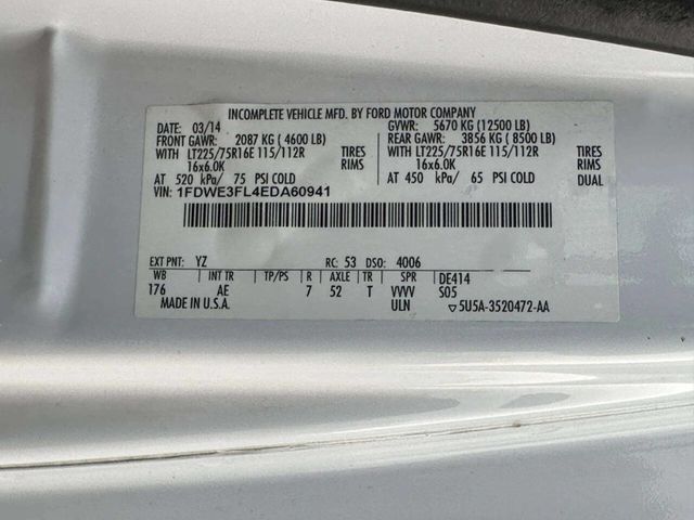 2014 Ford E-Series E 350 SD 2dr 138 in. WB DRW Cutaway Chassis - 23054675 - 26