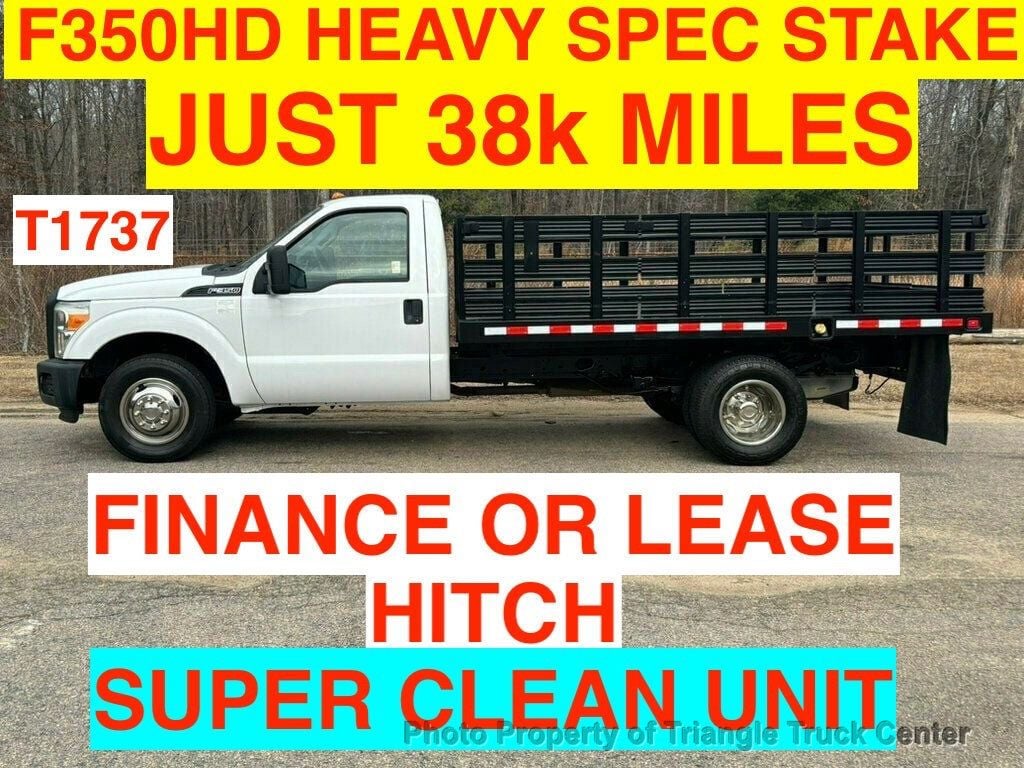 2014 Ford F350HD 12 FOOT STAKE BODY JUST 38k MILES! HITCH! MANY MORE IN STOCK! FINANCE OR LEASE! - 22866903 | Video 1