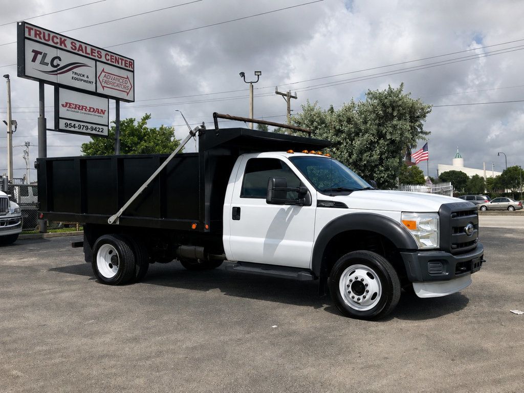 2014 Ford F450 w/ 12ft Dump Truck Steel Trash Landscape Dump Body - 23071896 - 1