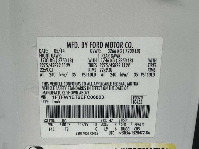 2014 Ford F-150 4WD SuperCrew 145" Limited - 23015340 - 23