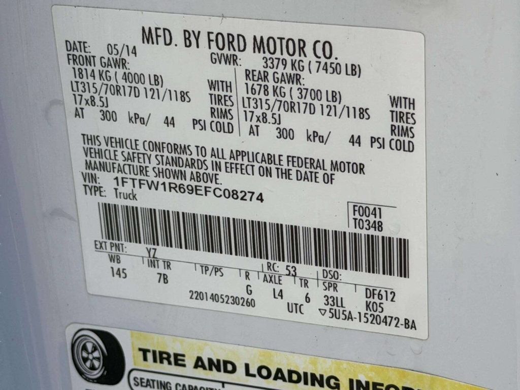 2014 Ford F-150 4WD SuperCrew 145" SVT Raptor - 23005205 - 19