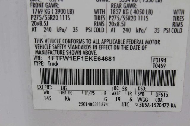 2014 Ford F-150 FX4 4x4 4dr SuperCrew Styleside 5.5 ft. SB - 23018685 - 12