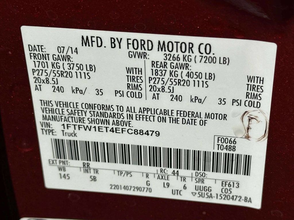 2014 Ford F-150 FX4 4x4 4dr SuperCrew Styleside 5.5 ft. SB - 22950700 - 17