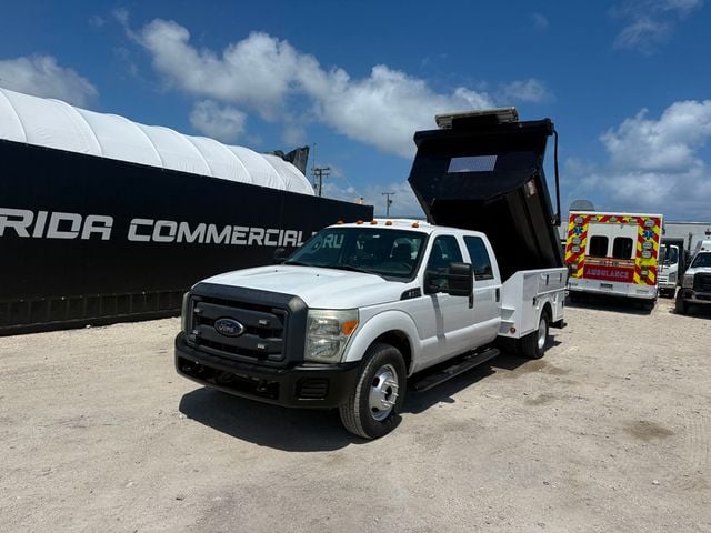 2014 Ford F-350 Crew Cab Utility Dump Truck  - 23009128 - 0