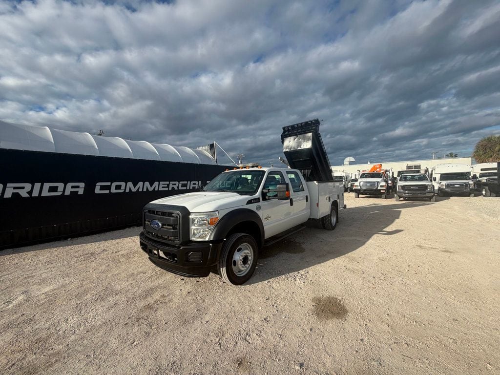 2014 Ford F-550 Crew Cab Utility Dump Tuck  - 22980404 | Video 1