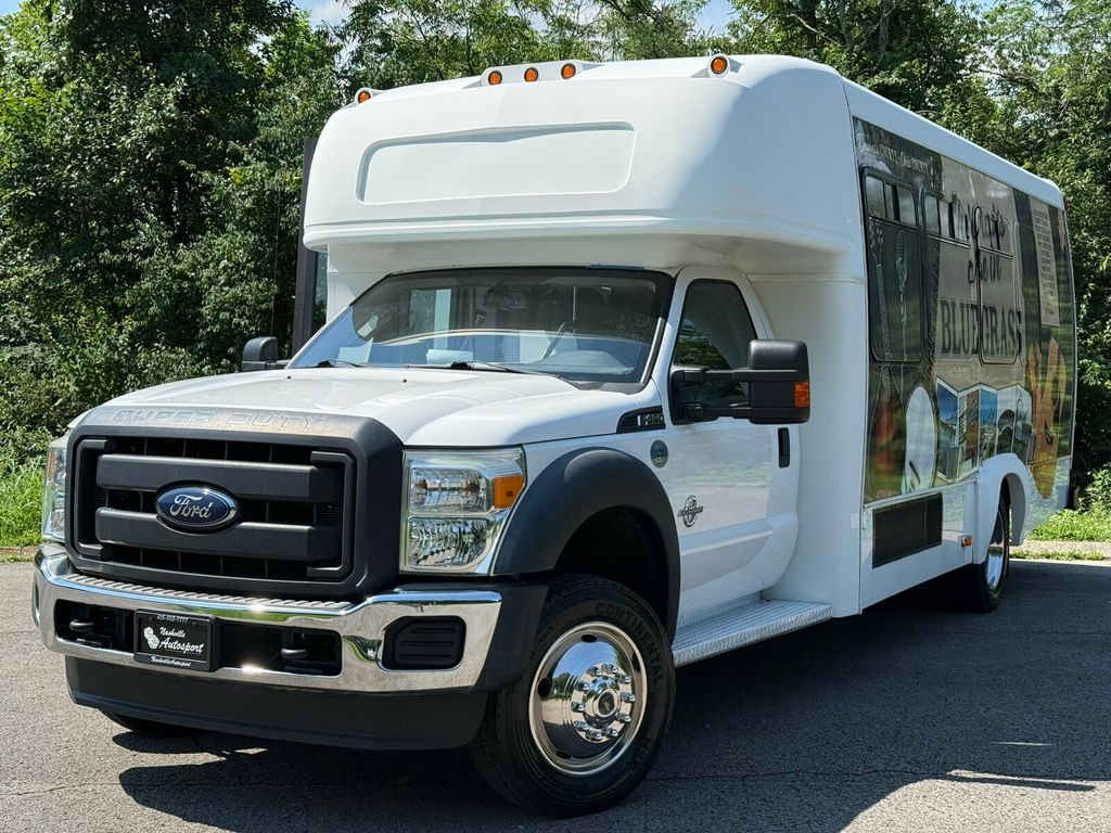 2014 Ford Super Duty F-450 DRW Cab-Chassis 4x4, 16 Passenger, Package Shelves, Carpeted Luggage Compartment - 23035823 - 1
