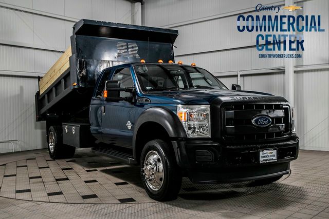 2014 Ford Super Duty F-550 DRW F550 SUPERCAB 4X4 * 6.7 POWERSTROKE * 11' CONTRACTOR DUMP - 17301033 - 0