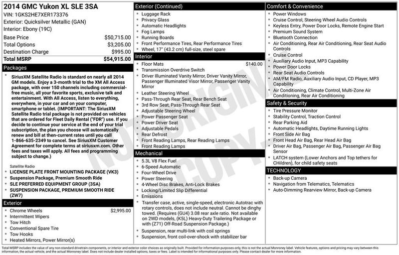 2014 GMC Yukon XL 4WD 4dr SLE - 23048370 - 5