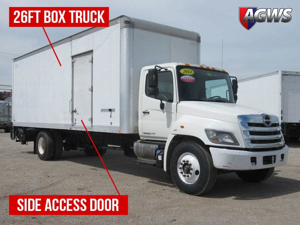 2014 HINO 268A (26ft Box with Gate and Pull Out Ramp) - 22381189 - 0