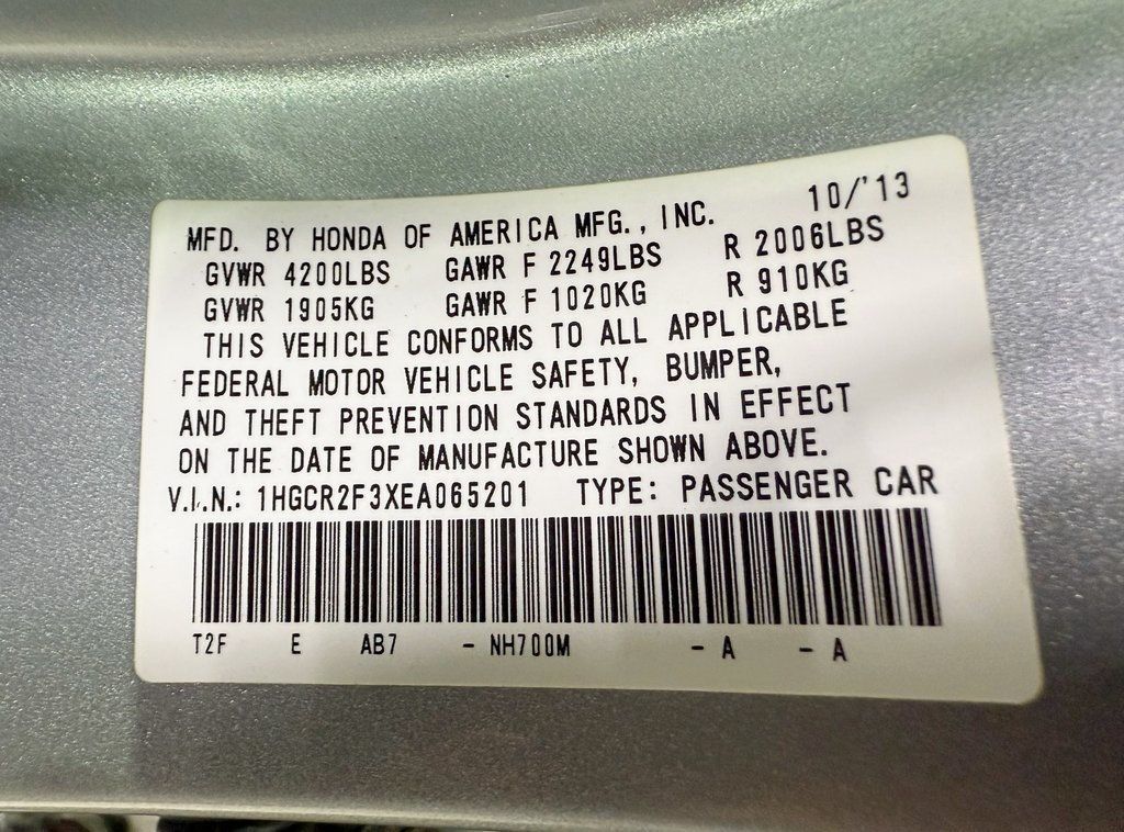 2014 Honda Accord Sedan 4dr I4 CVT LX - 22953992 - 37