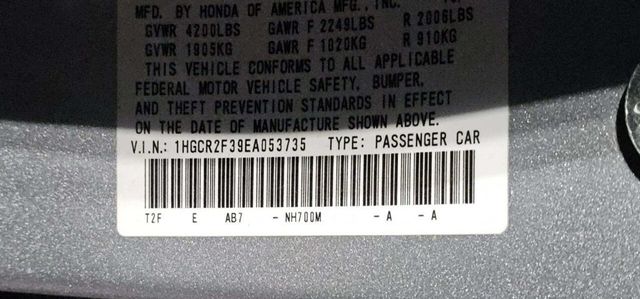 2014 Honda Accord Sedan 4dr I4 CVT LX - 22983198 - 9