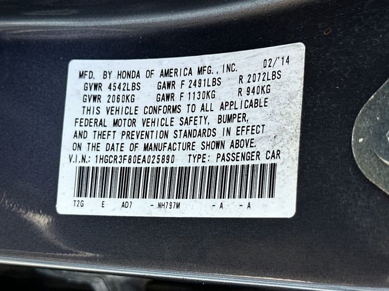 2014 Honda Accord Sedan 4dr V6 Automatic EX-L - 23048371 - 21