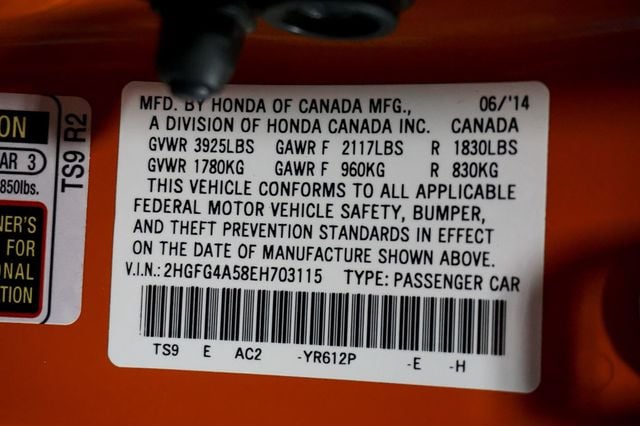 2014 Honda Civic Coupe *Si Coupe* *6-Speed Manual* *Orange Fire* *Only 18k Miles* - 22950891 - 17
