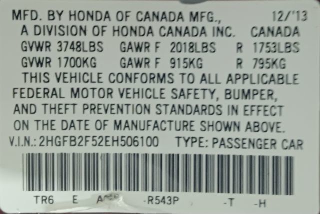 2014 Honda Civic Sedan 4dr CVT LX - 23001607 - 4