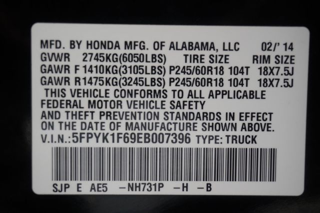 2014 Honda Ridgeline 4WD Crew Cab SE - 23040246 - 31