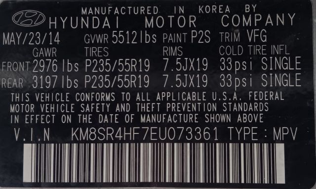 2014 Hyundai Santa Fe Limited FWD - 22982906 - 5