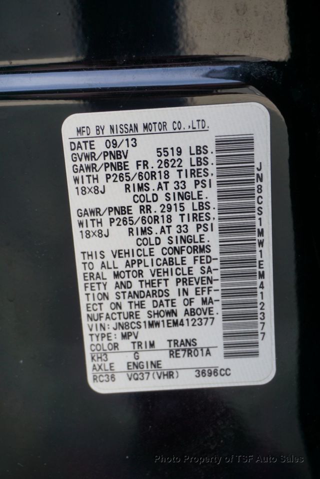 2014 INFINITI QX70 AWD 4dr NAVIGATION 360 CAMERAS LEATHER HEATED SEATS SUNROOF - 23018432 - 37