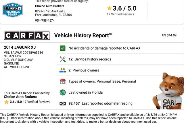 2014 Jaguar XJ 4dr Sedan AWD - 22994431 - 1