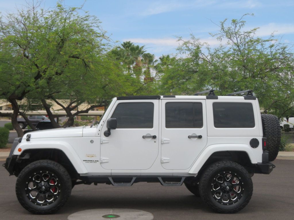2014 Jeep Wrangler Unlimited LIFTED SAHARA 4X4 WRANGLER UNLIMITED EXTRA CLEAN WINCH 2 TOPS  - 23029557 - 1