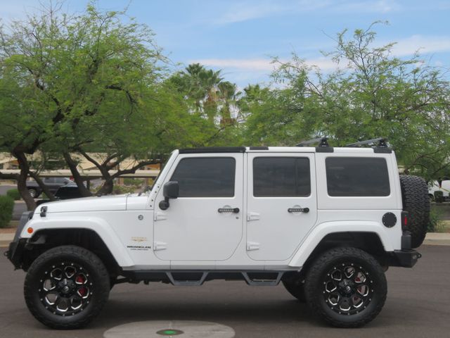 2014 Jeep Wrangler Unlimited LIFTED SAHARA 4X4 WRANGLER UNLIMITED EXTRA CLEAN WINCH 2 TOPS  - 23029557 - 1