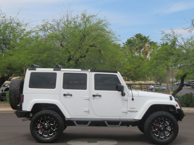 2014 Jeep Wrangler Unlimited LIFTED SAHARA 4X4 WRANGLER UNLIMITED EXTRA CLEAN WINCH 2 TOPS  - 23029557 - 2