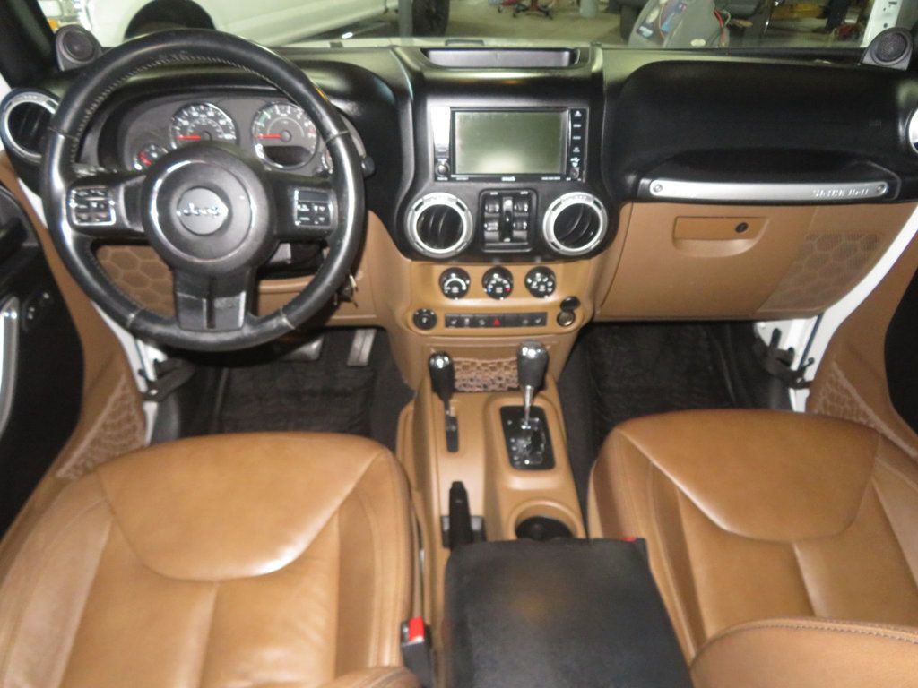 2014 Jeep Wrangler Unlimited LIFTED SAHARA 4X4 WRANGLER UNLIMITED EXTRA CLEAN WINCH 2 TOPS  - 23029557 - 40
