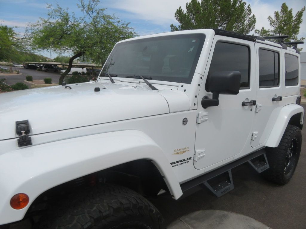2014 Jeep Wrangler Unlimited LIFTED SAHARA 4X4 WRANGLER UNLIMITED EXTRA CLEAN WINCH 2 TOPS  - 23029557 - 7
