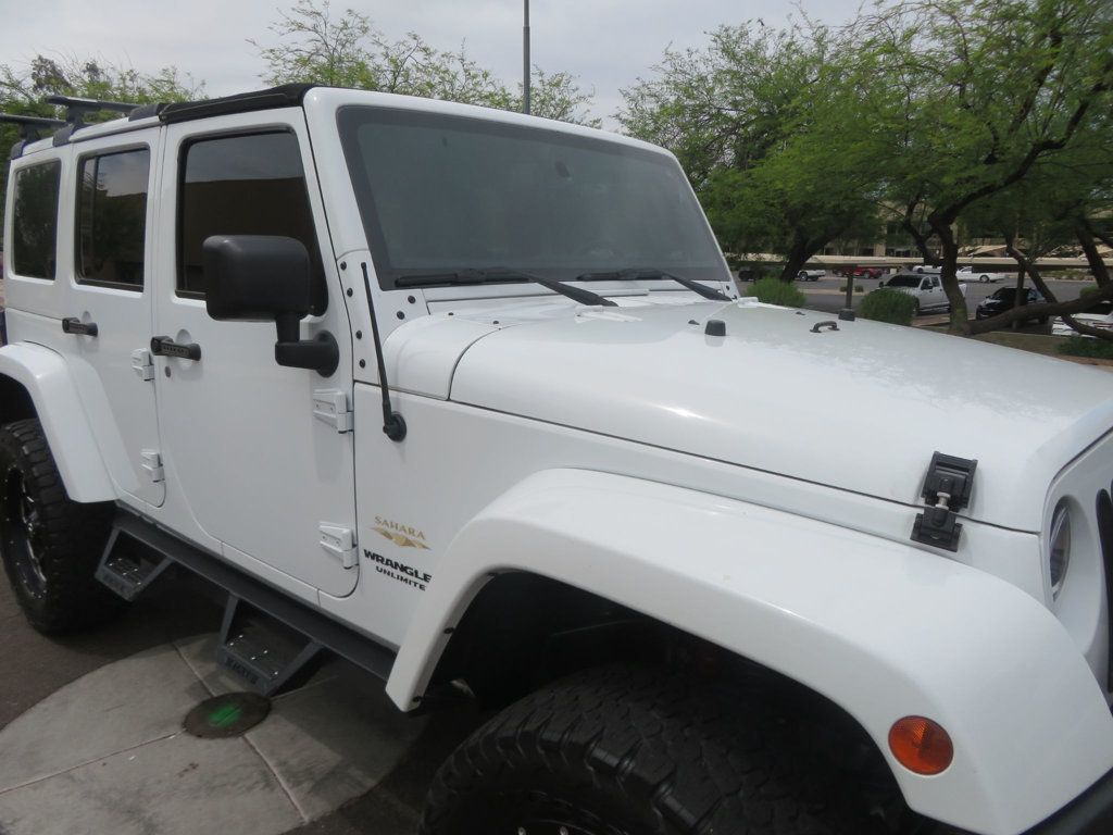 2014 Jeep Wrangler Unlimited LIFTED SAHARA 4X4 WRANGLER UNLIMITED EXTRA CLEAN WINCH 2 TOPS  - 23029557 - 8
