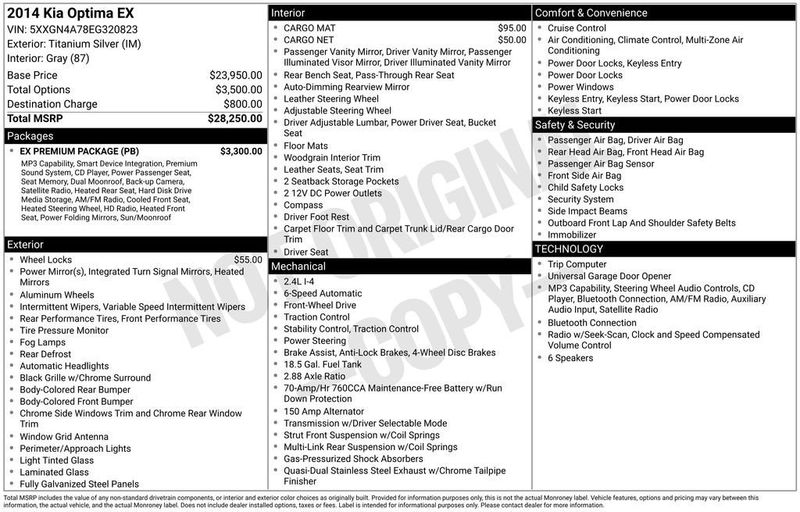 2014 Kia Optima 4dr Sedan EX - 23010631 - 5