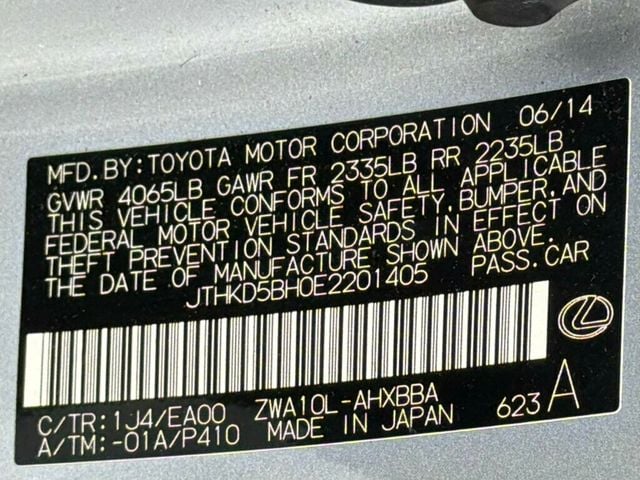 2014 Lexus CT 200h 5dr Sedan Hybrid - 23034225 - 47