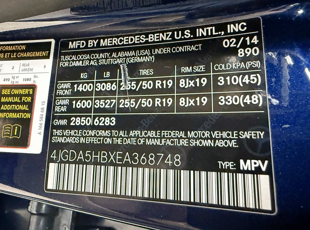 2014 Mercedes-Benz M-Class 4MATIC 4dr ML 350 - 22956390 - 50