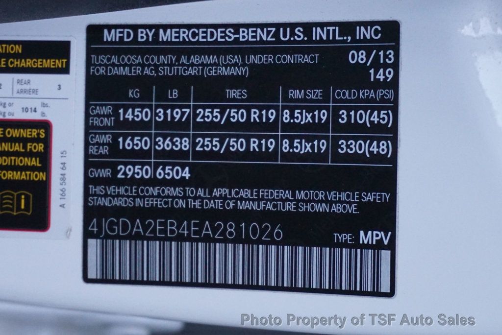 2014 Mercedes-Benz M-Class ML350 BlueTEC SPORT PKG AMG WHEELS LANE TRACKING/LIGHTING PKG - 22941683 - 50