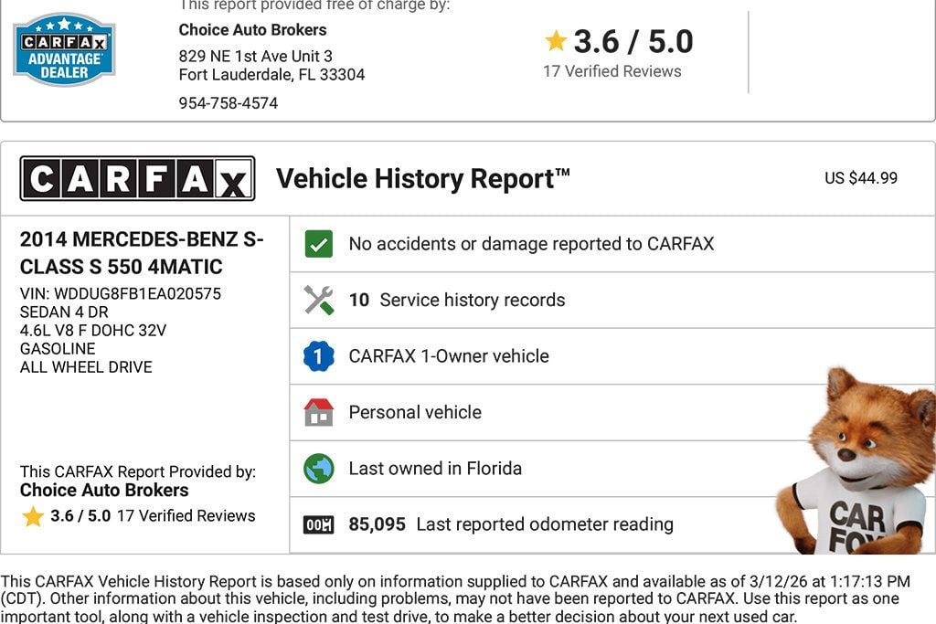 2014 Mercedes-Benz S-Class S550 4MATIC Edition 1 Sedan - 22997487 - 1