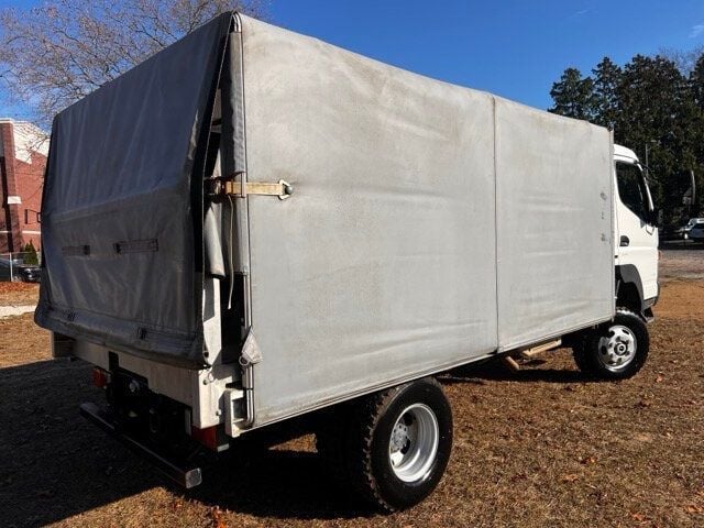 2014 Mitsubishi FUSO 4X4 STAKE BODY 13 FOOT  WITH SLIDING VINYL TOP  ONLY 6,000 MILES - 22588640 - 1